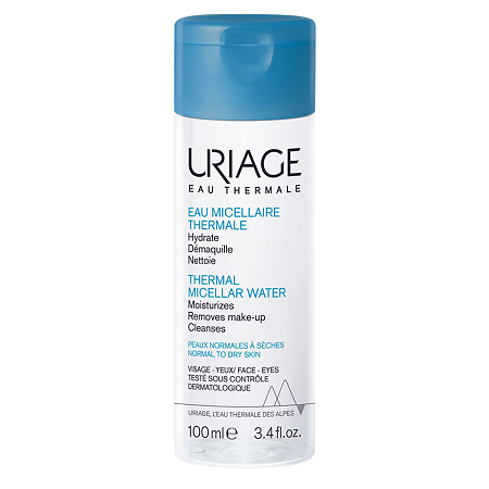 Изображение товара Uriage Thermal Micellar Water мицеллярная вода очищающая для сухой и нормальной кожи лица и контура глаз 100 мл 1 шт