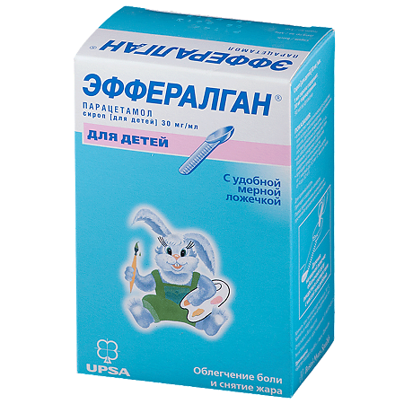Эффералган раствор для приема внутрь для детей 30 мг/мл 90 мл 1 шт