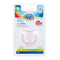 Купить Canpol Пустышка анатомическая латексная 6-18 Basic 1 шт цена
