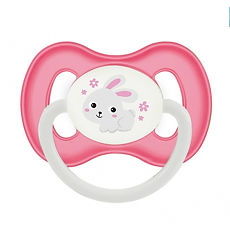 Купить Canpol Пустышка симметричная силиконовая 6-18 Bunny & company розовая 1 шт цена