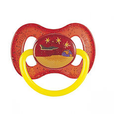Купить Canpol Пустышка круглая латексная 0-6 Space красная 1 шт цена