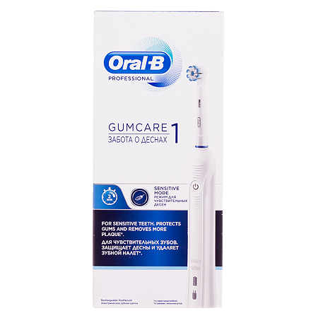 Oral-B Электрическая зубная щетка Pro 1 для чувствительных зубов и десен 1 шт