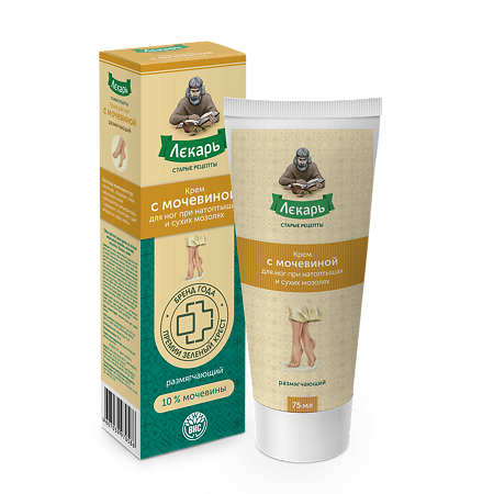 Изображение товара Лекарь Крем с мочевиной для ног при натоптышах и сухих мозолях размягчающий 75 мл 1 шт