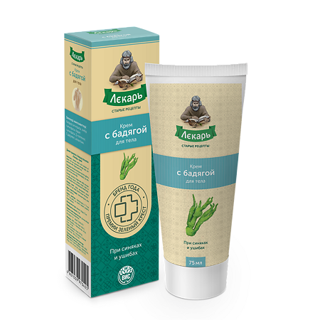 Изображение товара Лекарь Крем с бадягой для тела 75 мл 1 шт