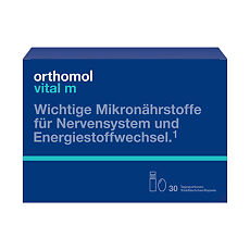 Купить Orthomol Vital m liquid/Ортомол Витал м набор фл по 20 мл+капсулы массой 700 мг+800 мг курс 30 дней 1 уп цена