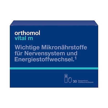 Orthomol Vital m liquid/Ортомол Витал м набор фл по 20 мл+капсулы массой 700 мг+800 мг курс 30 дней 1 уп