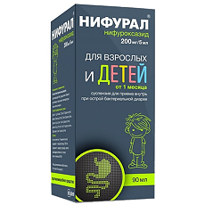Купить Нифурал суспензия для приема внутрь 200 мг/5 мл 90 мл 1 шт цена