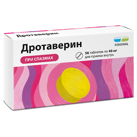 Дротаверин Реневал, таблетки 40 мг 56 шт