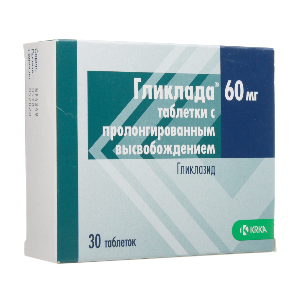 Гликлада, таблетки с пролонг высвобождением 60 мг 30 шт - , цена .
