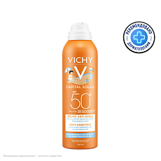 Купить Vichy Capital Soleil Спрей-вуаль анти-песок детский SPF50+ 200 мл 1 шт цена