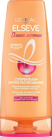 Изображение товара Loreal Elseve Супербальзам для волос Легкое Расчесывание Длина Мечты 400 мл 1 шт