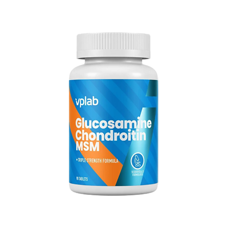 Vplab Глюкозамин, хондроитин и MSM таблетки по 1300 мг 90 шт