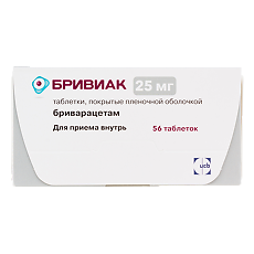 Купить Бривиак таблетки покрыт.плен.об. 25 мг 56 шт цена