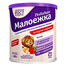 Купить Pediasure Малоежка для диет питания со вкусом клубники 1-10 лет 400 г 1 шт цена
