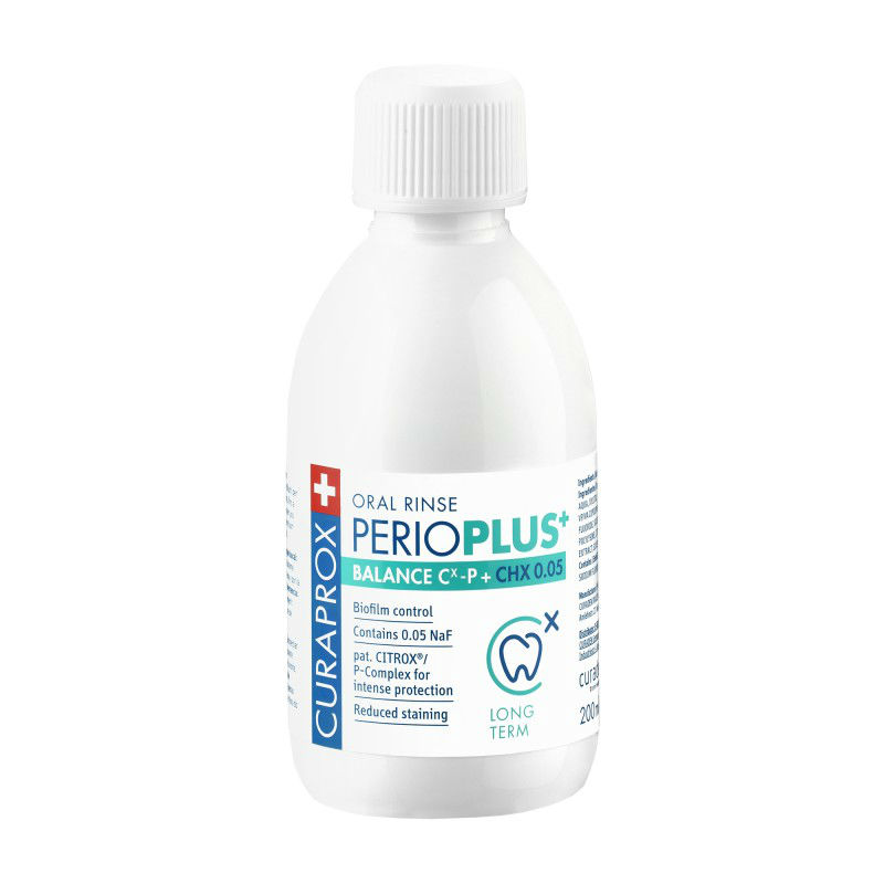 Изображение товара Curaprox Perio Plus Balance Жидкость ополаскиватель для рта с хлоргексидином 0,05% 200 мл