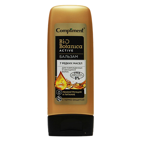 Изображение товара Compliment Biobotanica active Бальзам 7 редких масел для поврежденных и секущихся волос 200 мл 1 шт