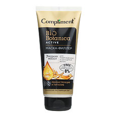 Купить Compliment Biobotanica active Маска-филлер 7 редких масел для поврежденных и секущихся волос 200 мл 1 шт цена