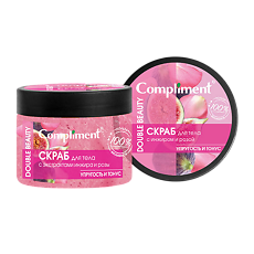 Купить Compliment Double Beauty Скраб для тела с экстрактами инжира и розы упругость и тонус 400 мл 1 шт цена