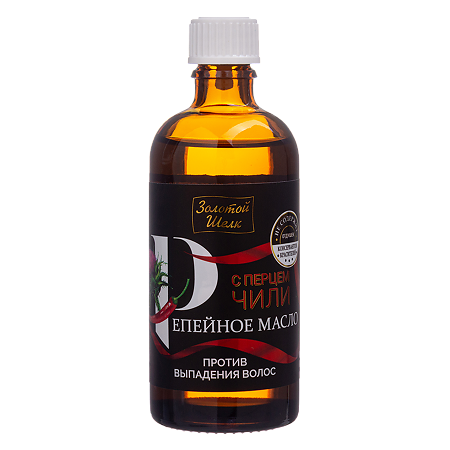 Изображение товара Золотой Шелк Репейное масло с перцем Чили против выпадения волос 100 мл 1 шт