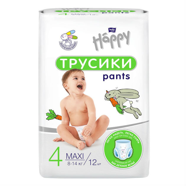 Изображение товара Подгузники-трусики Bella Baby Happy Maxi 8-14 кг 12 шт для малышей