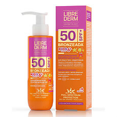 Купить Либридерм (Librederm) Bronzeada Солнцезащитное молочко SPF50+ для детей 6+ 150 мл 1 шт цена