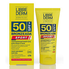 Купить Либридерм (Librederm) Bronzeada Sport Солнцезащитный гель для лица и тела SPF50 50 мл 1 шт цена
