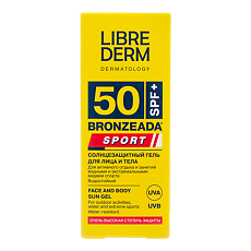 Изображение товара Либридерм (Librederm) Bronzeada Sport Солнцезащитный гель для лица и тела SPF50 50 мл 1 шт