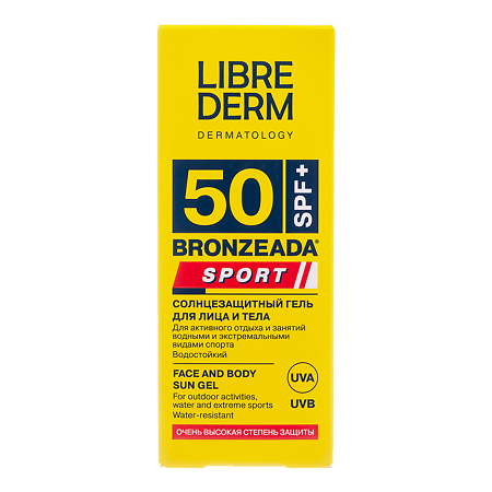 Изображение товара Либридерм (Librederm) Bronzeada Sport Солнцезащитный гель для лица и тела SPF50 50 мл 1 шт