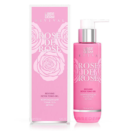Изображение товара Либридерм Rose de Rose Возрождающий тоник-гель детокс 150 мл для лица и вокруг глаз