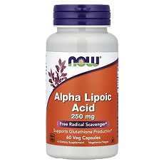 Изображение товара Now Alpha Lipoic Acid Альфа-липоевая кислота 250 мг капсулы 60 шт.
