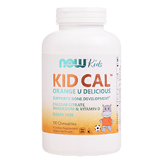Купить Now Kids Kid Cal Детский кальций жевательные таблетки массой 2184 мг со вкусом апельсина 100 шт цена