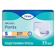 Купить Tena Pants Normal подгузники для взрослых (трусы) р. S (65 - 85 см) 15 шт цена