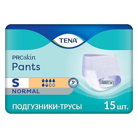 Tena Pants Normal подгузники для взрослых (трусы) р. S 15 шт