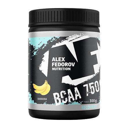 Alex Fedorov Nutrition BCAA 7500 Комплекс незаменимых аминокислот порошок со вкусом банана банка 300 г 1 шт