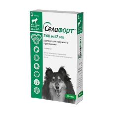 Купить Селафорт для собак (20,1 - 40 кг) пипетка 2мл/240мг 1 шт цена