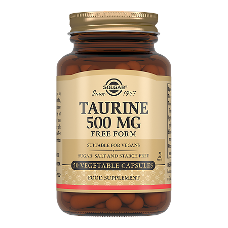 Изображение товара Solgar Таурин 500 мг капсулы 50 шт — поддержка сердца и обменных процессов