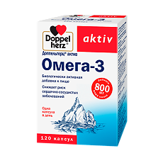 Купить Доппельгерц Актив Омега-3 капсулы массой 1186 мг 120 шт цена