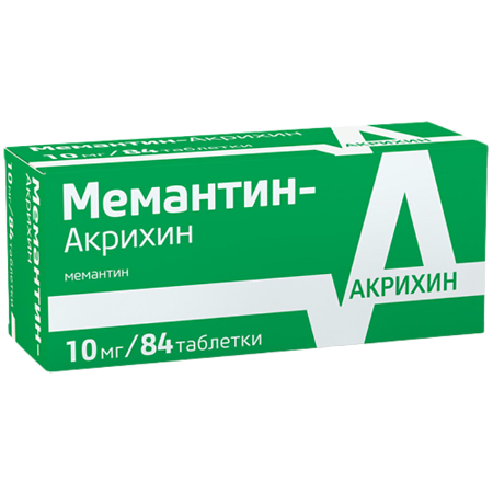 Мемантин-Акрихин таблетки покрыт.плен.об. 10 мг 84 шт