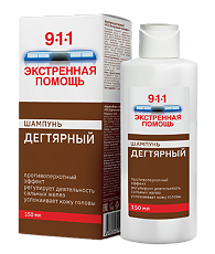 Купить 911 Экстренная помощь Шампунь дегтярный от перхоти 150 мл 1 шт цена
