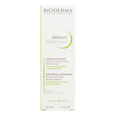 Bioderma Sebium Отшелушивающий ночной пилинг для комбинированной жирной проблемной кожи лица, 40 мл 1 шт