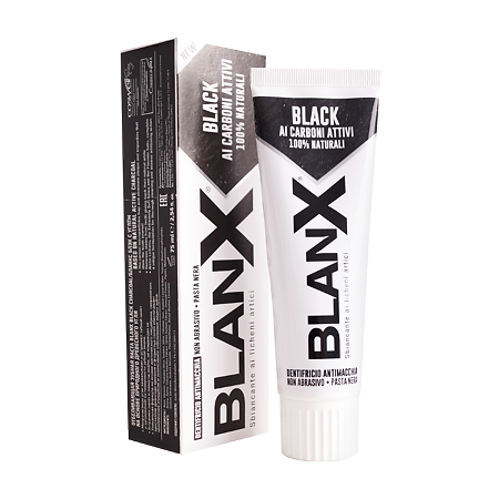 Blanx Зубная паста Black charcoal Черный уголь 75 мл 1 шт
