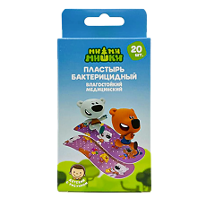 Купить Ми-Ми-Мишки Набор пластырей влагостойких детских, размер 1,9х7,2 см 20 шт цена