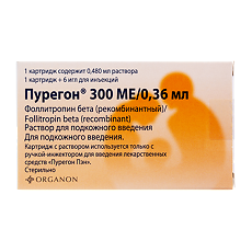 Купить Пурегон раствор для п/к введ 300 ме картридж 0,36 мл в компл. с иглами 6 шт. 1 уп. цена