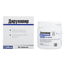 Купить Дарунавир таблетки покрыт.плен.об. 600 мг 60 шт цена