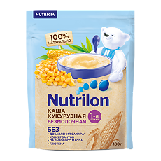 Купить Nutricia Нутрилон каша безмолочная кукурузная с 5 мес. 180 г 1 шт цена