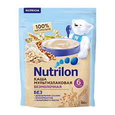 Купить Nutricia Нутрилон каша безмолочная мультизлаковая с 6 мес. 180 г 1 шт цена