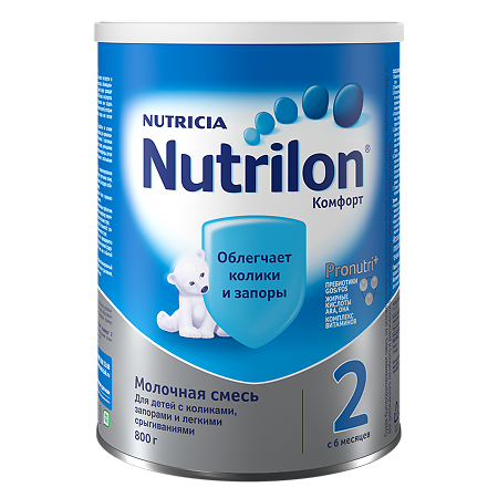 Нутрилон 2 Комфорт Pronutri+ Сухая молочная смесь с 6 мес 800 г 1 шт