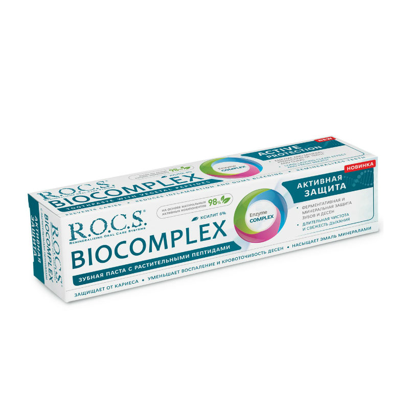 Изображение товара R.O.C.S. BioComplex Зубная паста Активная защита 94 г 1 шт