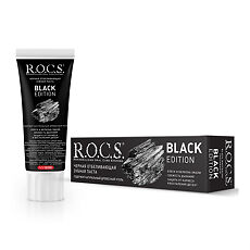 Купить R.O.C.S. Black Edition Зубная паста Черная отбеливающая 74 г 1 шт цена