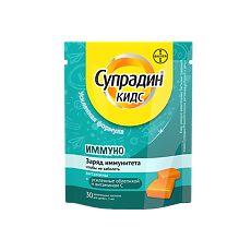 Купить Супрадин Кидс Иммуно жевательные пастилки массой 4,0 г 30 шт. цена